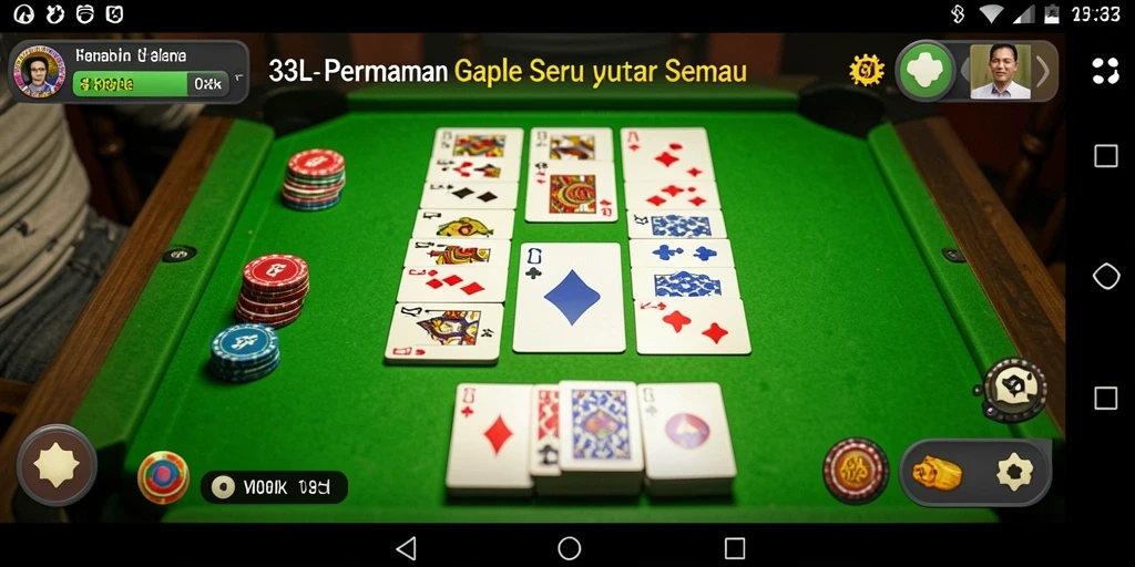 Tampilan seru dari gameplay Gaple di 33L.