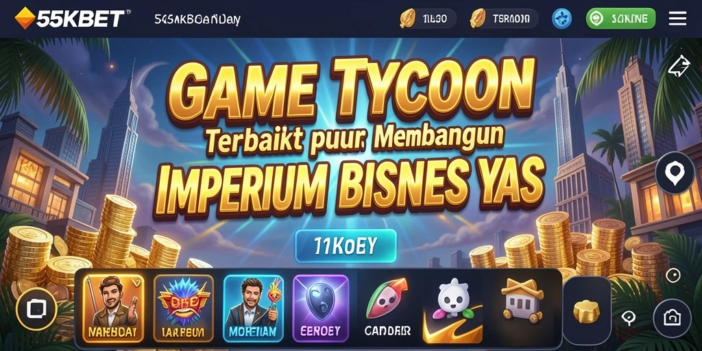 Tampilan gameplay <strong>55KBET</strong> yang menarik dan penuh strategi Tycoon.