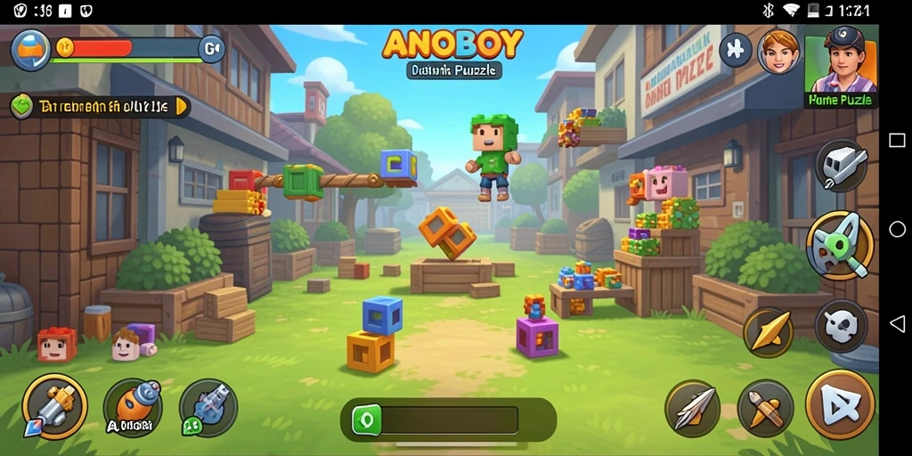 Tampilan gameplay ANOBOY yang menantang dan menarik.