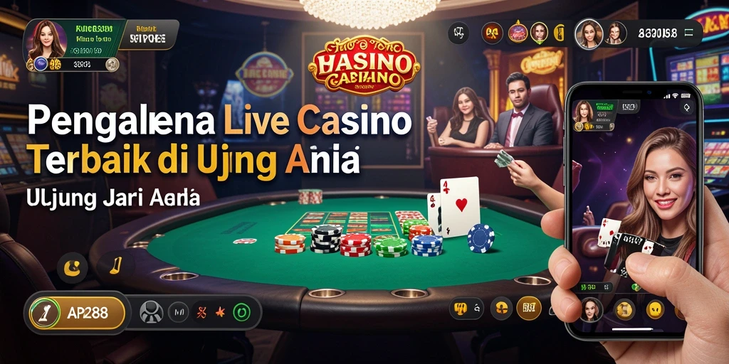 Tampilan permainan Live Casino yang mendebarkan dan interaktif di API288.