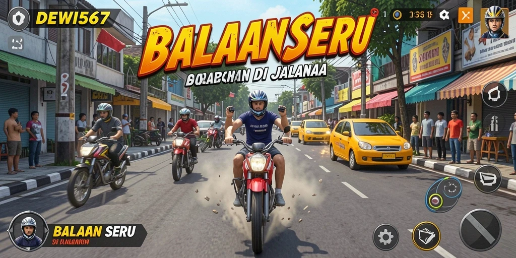 Tampilan gameplay menegangkan dari balapan seru DEWI567.