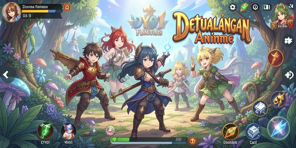 Tampilan gameplay DYO1 yang penuh aksi dan warna.