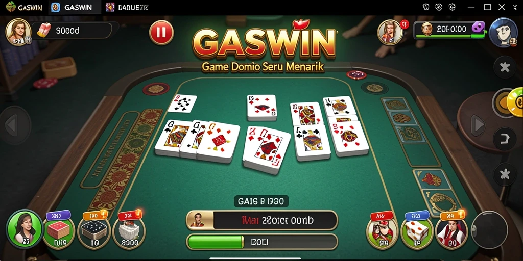 Screenshot GASWIN menampilkan aksi seru permainan Domino.