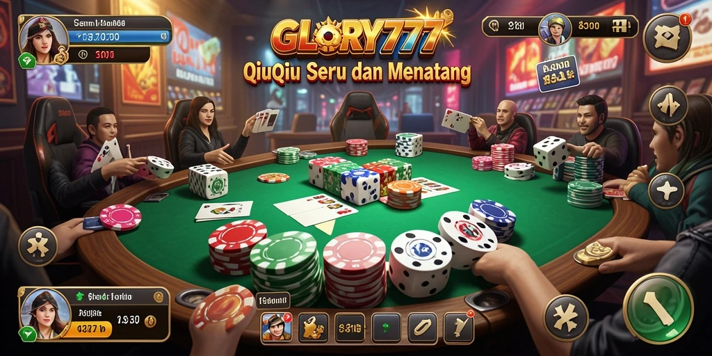 Tampilan gameplay QiuQiu yang menarik di GLORY777.