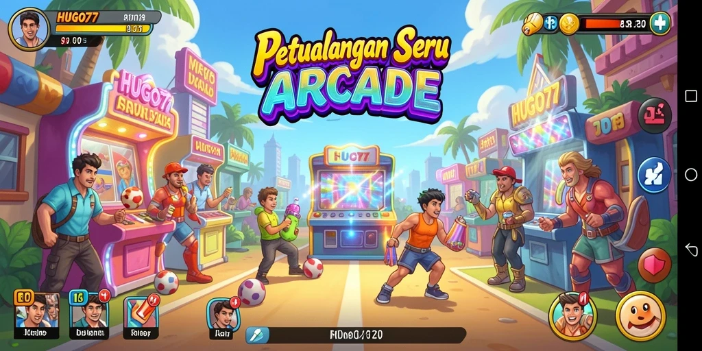Tampilan gameplay HUGO77 yang seru dan penuh aksi.
