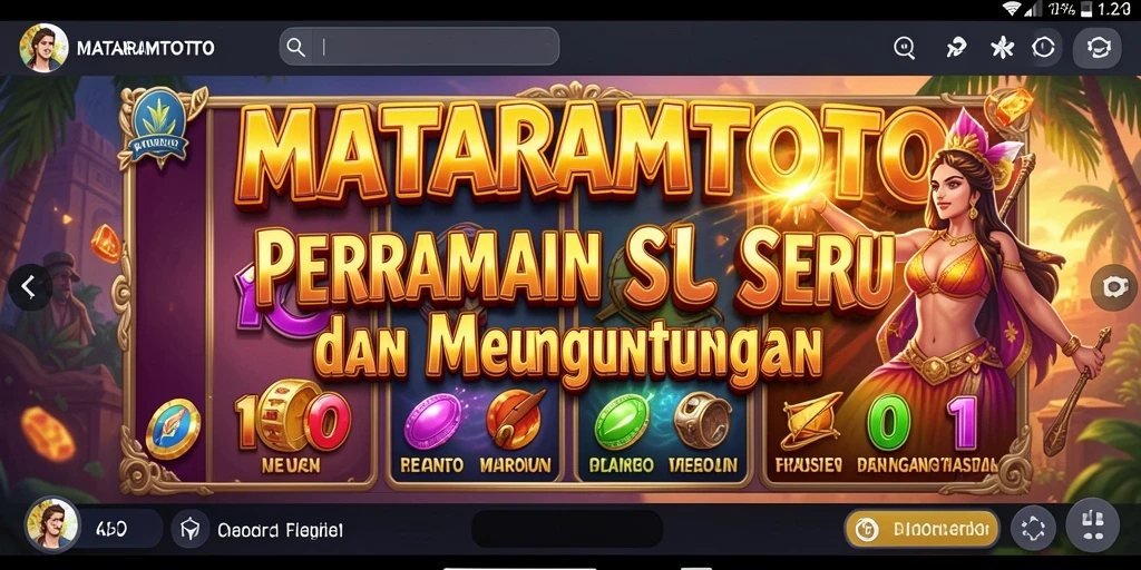 Screenshot gameplay MATARAMTOTO yang menarik dan penuh warna.