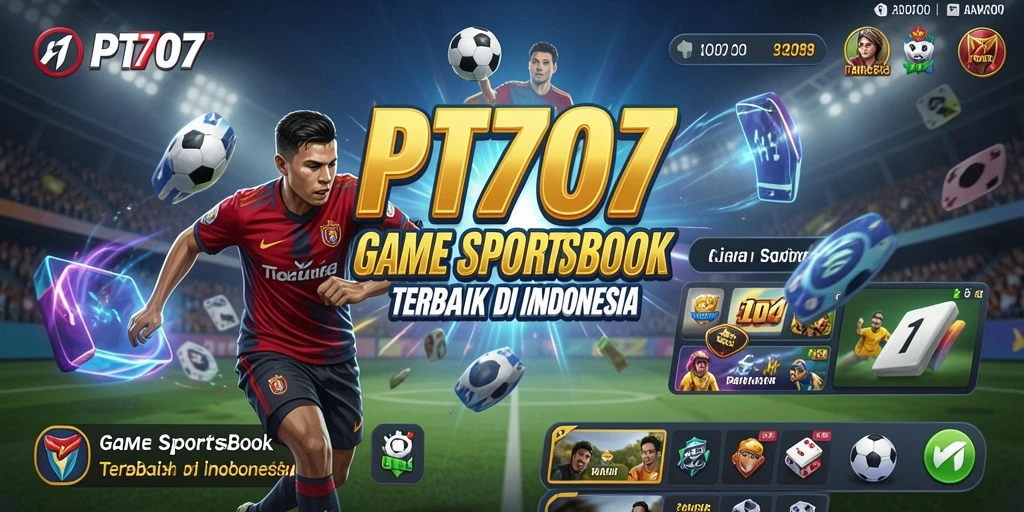 Tangkapan layar dari gameplay PT707 yang menampilkan taruhan olahraga langsung.