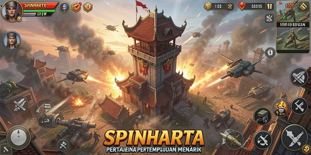 Tampak aksi menegangkan dalam SPINHARTA yang menguji strategi pemain.