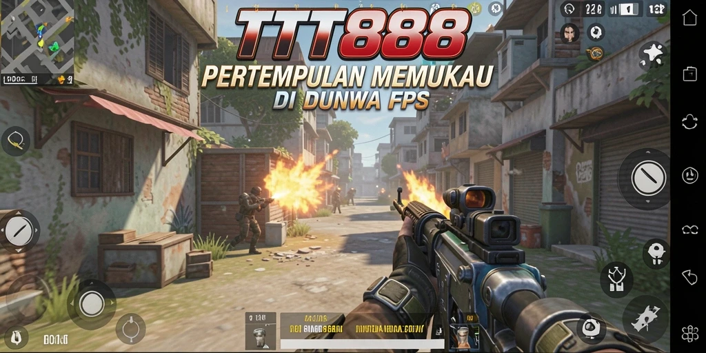 Tampilan gameplay seru dalam misi FPS yang mendebarkan.