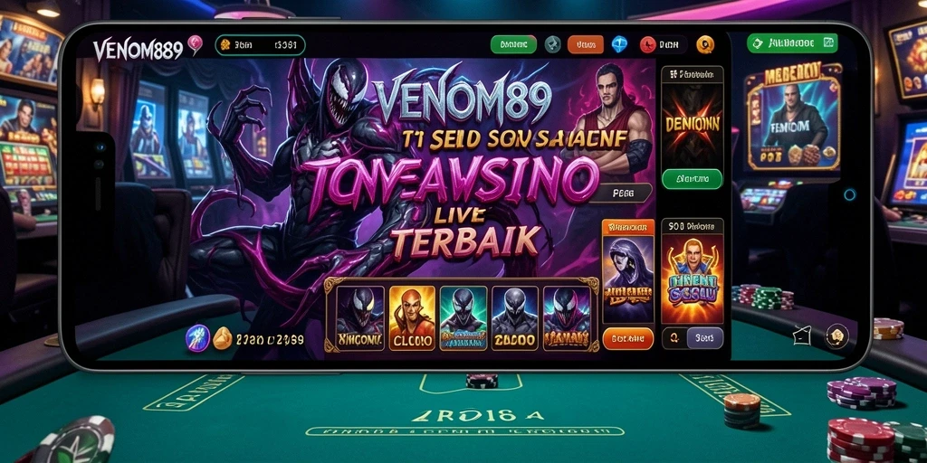 Tampilan permainan Live Casino yang mendebarkan di VENOM889.
