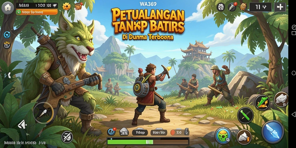 Tangkapan layar yang menampilkan petualangan di dunia terbuka WA369.